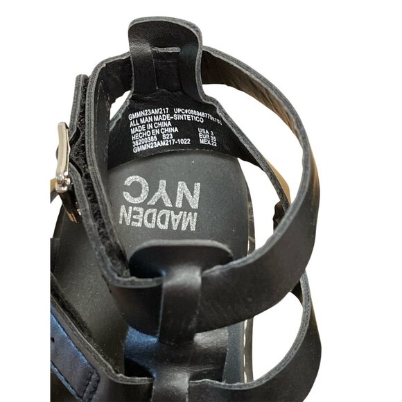 Madden NYC Girls Black Gladiator Sandals Size 3 - Picture 3 of 3